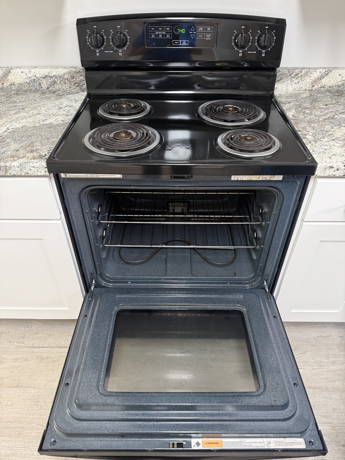 Clean oven and stovetop